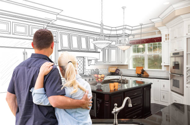 Custom kitchen cabinets installed in a Jordan home